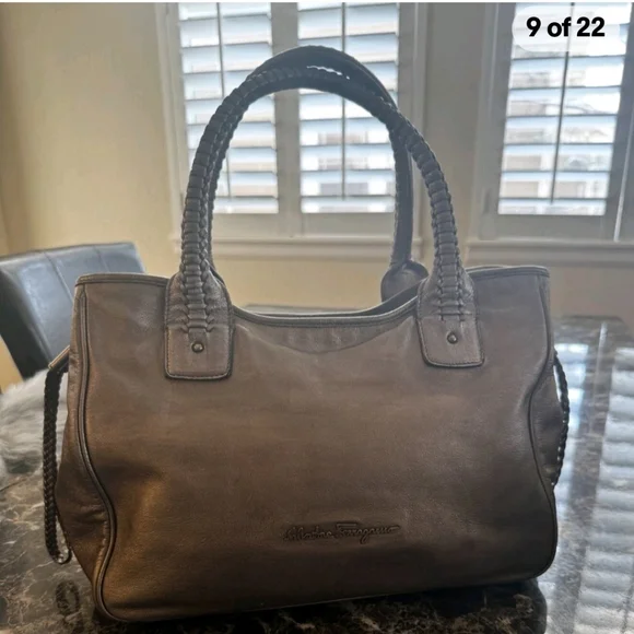 Salvatore Ferragamo Bronze Satchel Bag - Picture 6 of 16